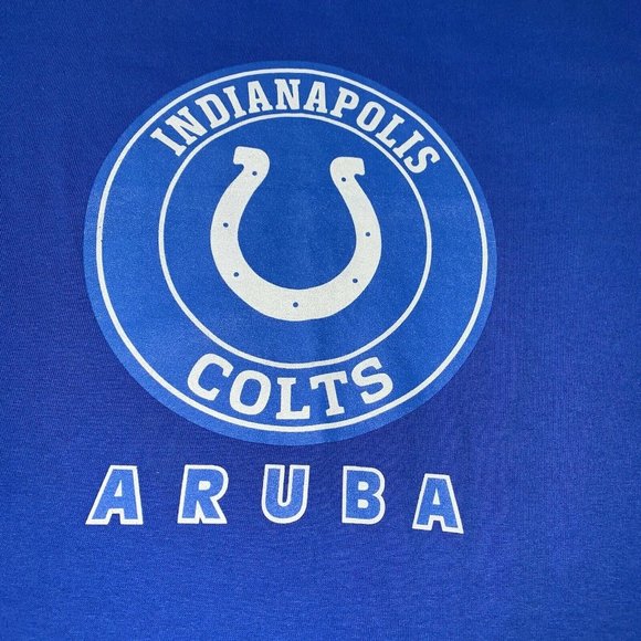 NFL Infianapolis Colts Mens T-shirt Aruba Graphic Tee Size Small Blue - Picture 3 of 6